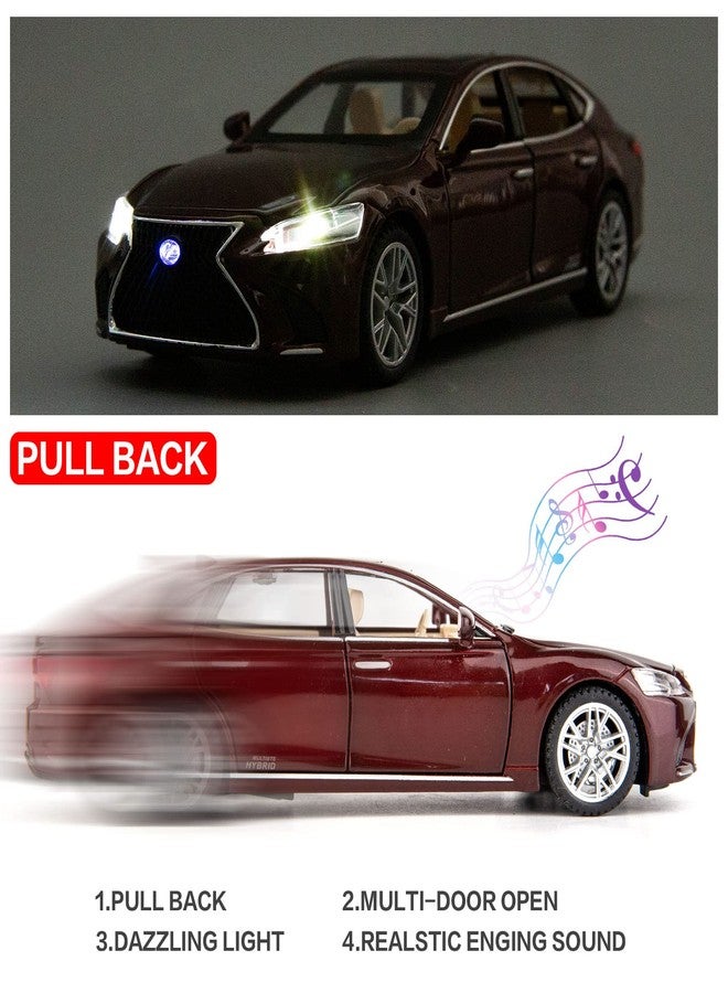 BDTCTK 1/32 Compatible for Lexus Ls500h Model Car, Zinc Alloy Pull Back Toy car with Sound and Light for Kids Boy Girl Gift(Brown) - Image 2